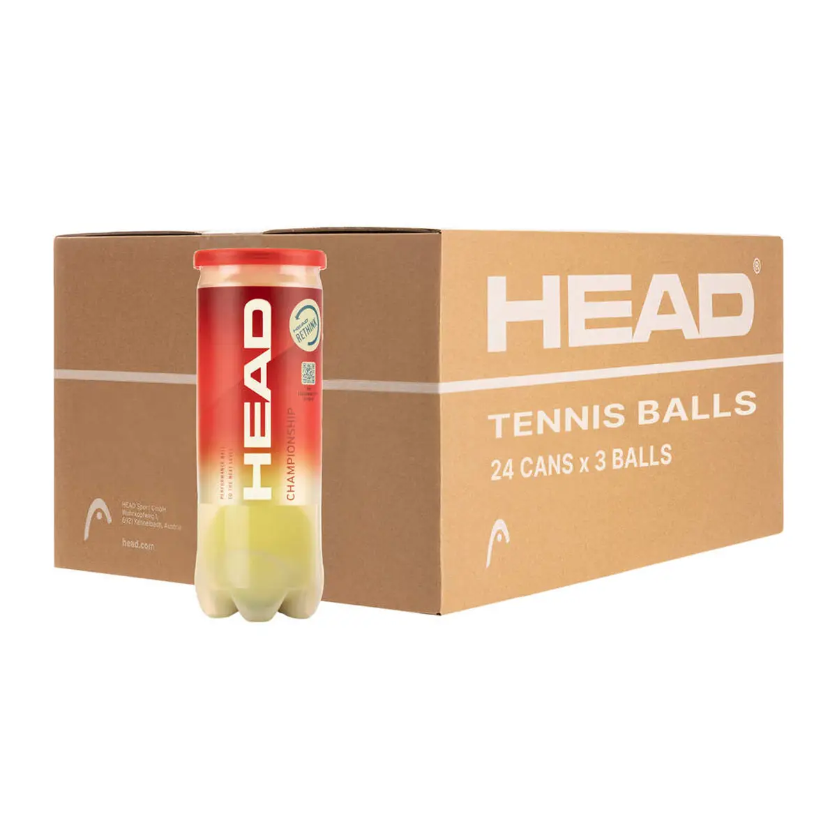 CAJON 24 BOTES 3 BOLAS DE TENIS HEAD CHAMPIONSHIP
